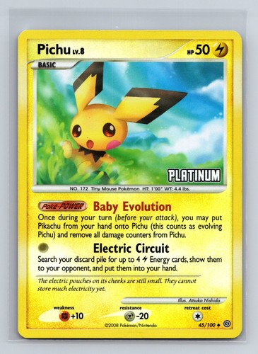 Pichu - 45/106 [Platinum] - 045/100 - BKP (BKP) Reverse Holofoil - MP