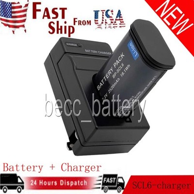 Battery BP-SCL6 For Q2 SL2 SL2-S Q3 SL3 SL3-S 43 Camera with Dual Charger