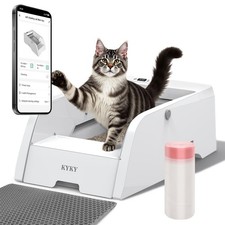 Self Cleaning Litter Box, Upgraded Automatic Cat Litter Box Self Cleaning wit...