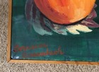 Original OOAK Oil Painting Still Life Peaches & Flowers By Lorraine Riesenbach — photo 5
