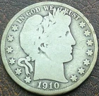 US 1910 Barber Half Dollar  **