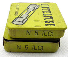 Lot of 10 Littelfuse N 5 LC 125 Volt 5 Amp Vintage Glass Fuses
