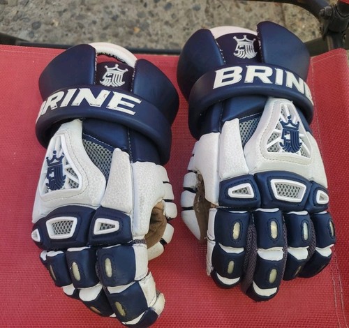 well Used Brine King LGLKNG3S Lacrosse Gloves Padded 2012