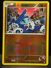 Team Magma's Aron 12/34 XY Double Crisis Common Reverse Holo Pokemon Card LP