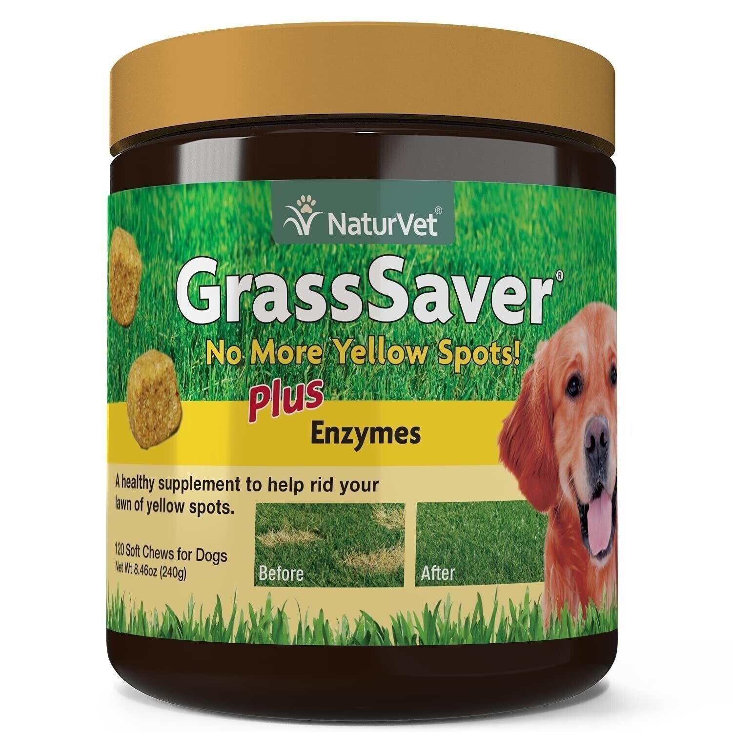 NaturVet GrassSaver Supplement for Dogs | Supplement for Yel