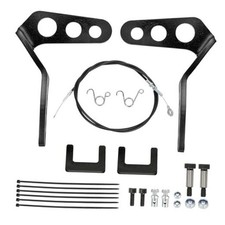 Heavy Duty Go Kart Gas Brake Pedals with Throttle Cable Kit Compatible Black