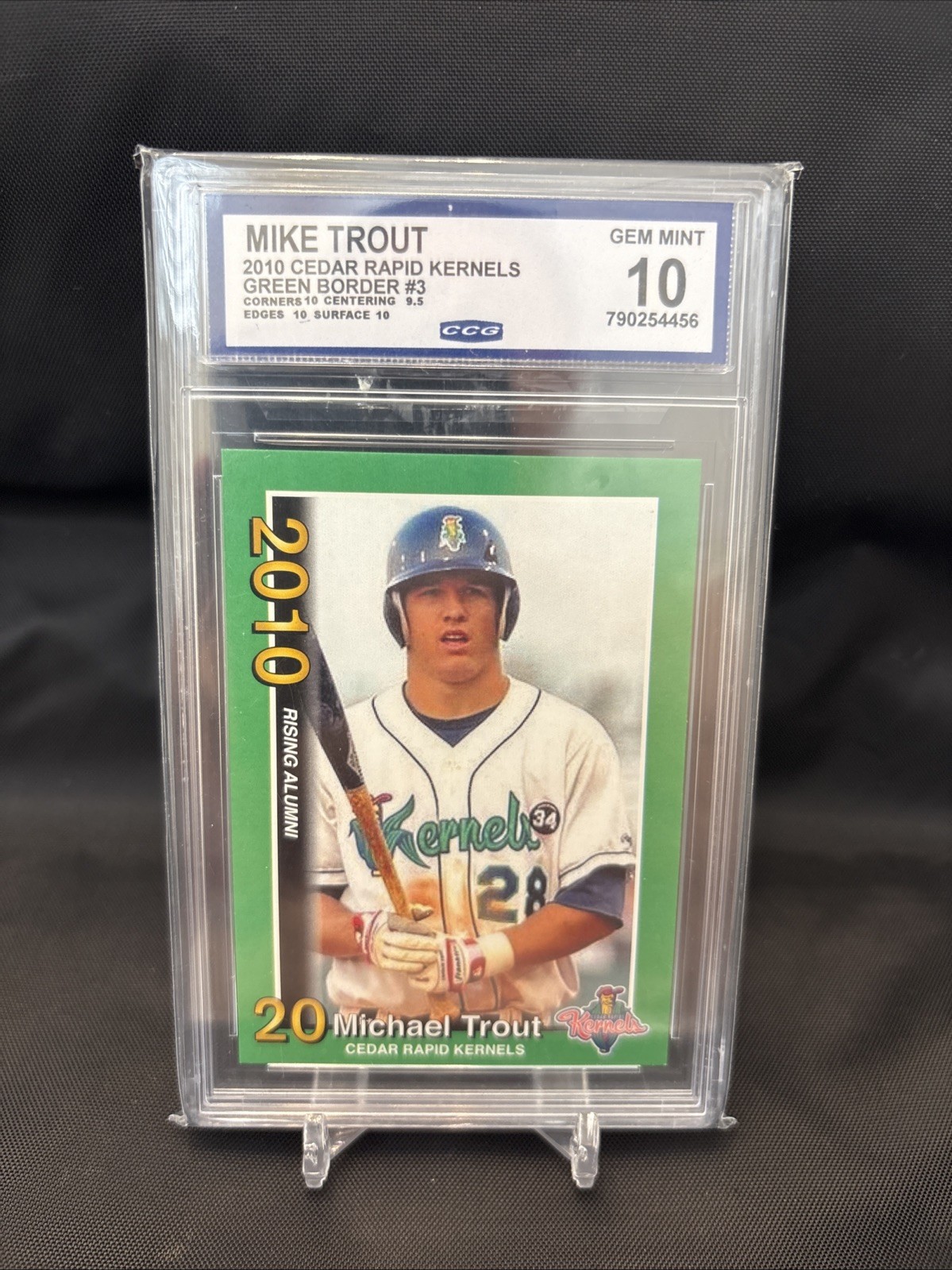 2010 Cedar Rapids Mike Trout #3 Rookie Card CCG 10 Gem Mint