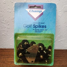 NEW Champ Men's Lite-Wate Golf Shoe Spikes Package Of 24 Vintage 