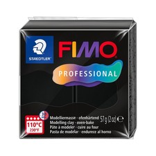 STAEDTLER Polymer Modelling Clay - FIMO Professional - Oven Bake Clay - Black, 5