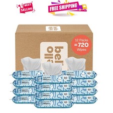 Extra Gentle Unscented Baby Wipes - Plant-Based 720 Count for Sensitive Skin