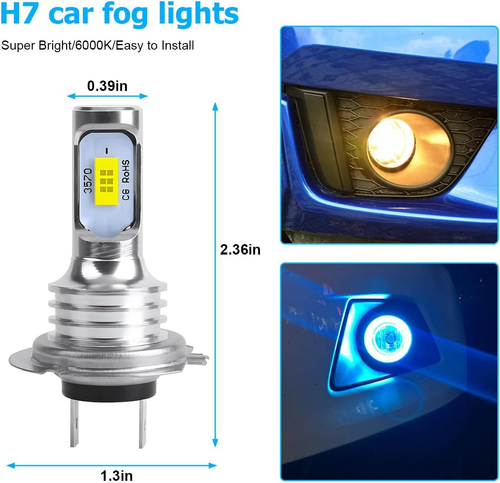 4x For Volvo XC90 2003-2014 H7 & H11 Headlight LED Combo 6000K Bulb Kit WHI - Picture 11 of 19