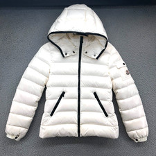 Moncler Bady Giubbotto Puffer Coat Girls 12 White Full Zip Hooded Gorpcore Warm