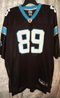 NFL Authentic Carolina Panthers Steve Smith Jersey Men 2XL Black Reebok