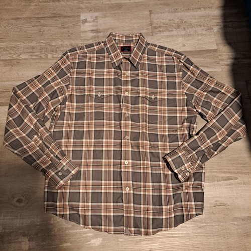 Untuckit Hemd Herren groß kariert Flanell Belleruche braun Knopfleiste - Bild 1 von 10