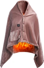 USB Heated Shawl Heated Blanket Electric Lap Blanket Throw Flannel Pad Warm Knee