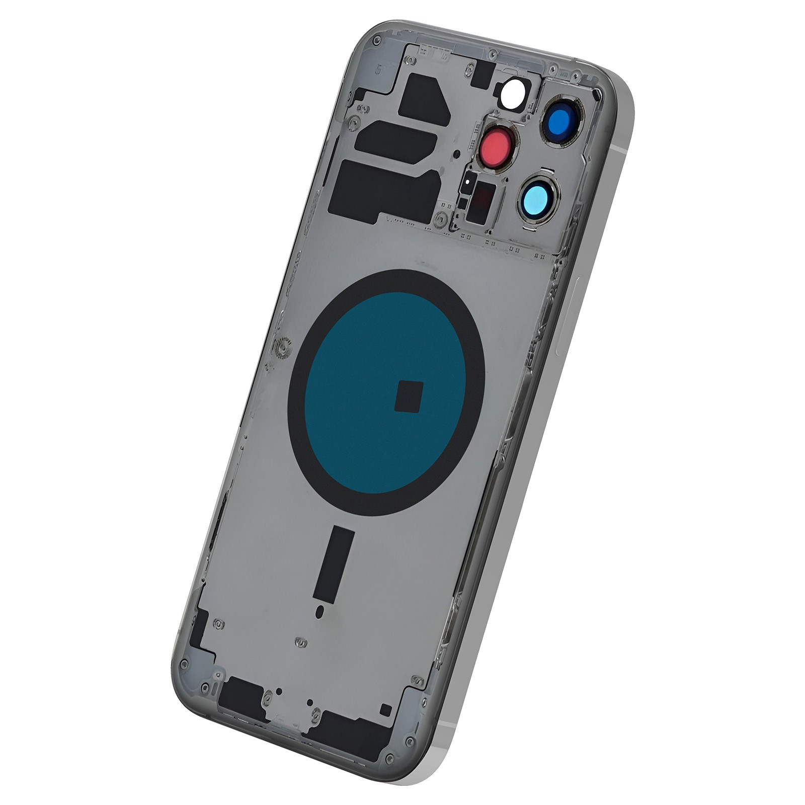Châssis iPhone 12 Pro gris clair avec vitre arrière de remplacement Clappio - 3