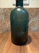Rare Nice Dark Green  Clark & Co. New York Bottle