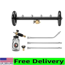 Heavy-Duty 16 Inch Undercarriage Cleaning Attachment with Foam Cannon for Trucks