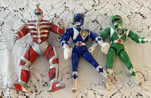 Vintage lot of Power Rangers! 1994 Lordz mighty Morphin green ranger and blue