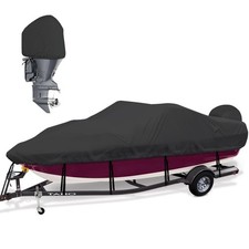 Mionovity Bass Boat Covers 17-19ft, 600D Heavy Duty Waterproof Boat Cover 17 ...