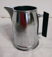 Vtg DeMeyere Belgium Creamer Chrome & Black Art Deco MCM Iconic