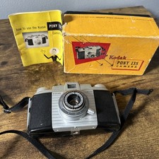 Vintage Kodak Pony 135 Model C 35mm Camera IOB  Manual - Untested