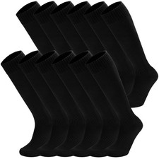 Kids Youth Baseball Softball Socks Cushioned Bulk Football Black Medium 12