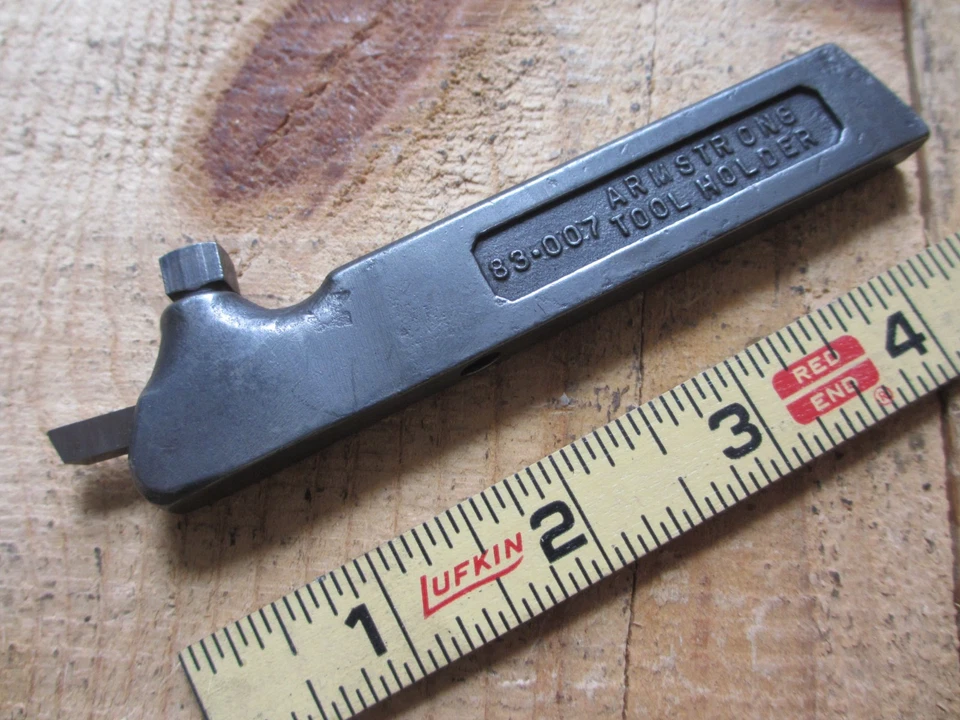 Vintage Armstrong No. 83-007 Torno de metal Soporte de herramientas de torneado Maquinista de corte Foto 2 de 4