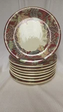 F. Giorgi Ceramica Crimson Wreath Dinner Plate Italian Crate & Barrel 423-742