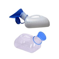 Tragbare Urinalflasche aus Kunststoff mit Deckel, Bettpfannen für