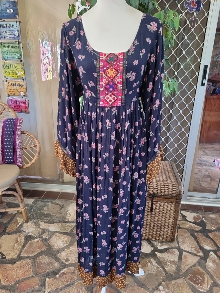 chinese dress ladies Teal Tree of Life Maxi Maternity Dress