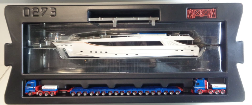 Herpa Catwalk Kaiser Werft Jacht mit Schwertransporter Modell in OVP PK1774 - Bild 3 von 4