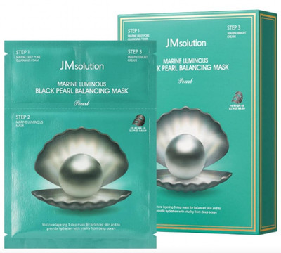 JMsolution Marine Luminous Black Pearl Balancing Mask 3 Step Skin Care 10ea