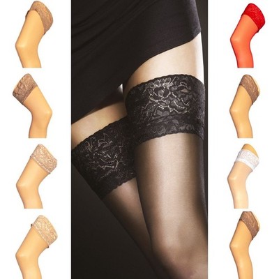 Fiore Milena 20 DEN Halterlose Strümpfe S-XXL transparent 8 Farben Damen Nylons