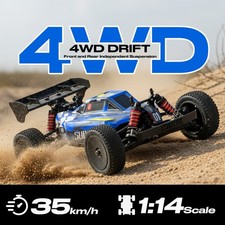 1:14 Scale 4WD Off Road Rc Car 35Km/H High Speed Drifting 2.4Ghz Remote Control