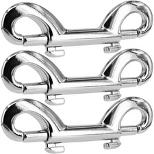 3 Pack Zinc Alloy Double Ended Snap Hooks Bolt Snaps, VEMNI One Size, Silver