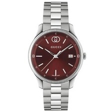 Gucci G-Timeless Burgundy Dial 38mm Stainless Steel Bracelet Watch - YA1264239
