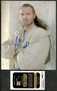 Liam Neeson Signed Autographed Star Wars 8x10 Photo JSA Cert
