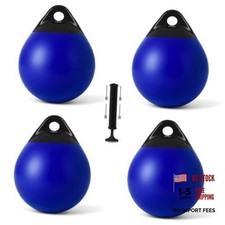 Boat Buoy Balls 10 Inch 12 Inch 15 Inch, Inflatable Mooring Blue 12inch-4pack