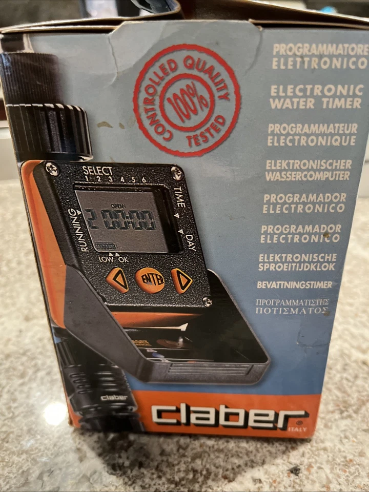 Claber Video 6 Rain Jet 8456 Aquauno Irrigation Hose Timer NIB Free Ship USA - Image 4 of 4