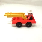 Fisher Price Toys Fireman & Fire Truck Original Vintage Little People