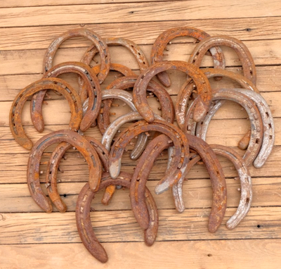 #ad 20 Used Horseshoe Rusty Cowboy Project Western Art Decor $38.99