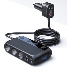 Zigarettenanzünder Verteiler 9 in 1 USB-C QC3.0 Ladegerät KFZ