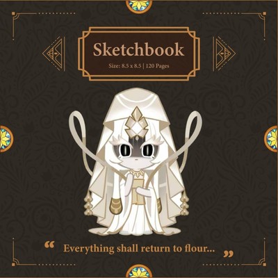 Mystic Flour Cookie - Sketchbook: Cookie Run Character Drawing Book | 120 Blank