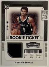 2021-22 Panini Contenders - Rookie Ticket Swatches Cam Thomas #RTS-CTH (MEM, RC)