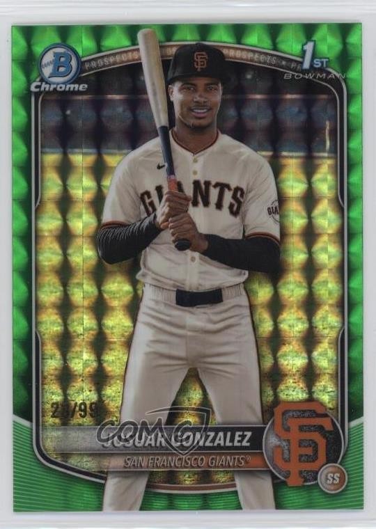 2025 Bowman Chrome Green Geometric Refractor 28/99 Josuar Gonzalez #BCP-153 1bk5
