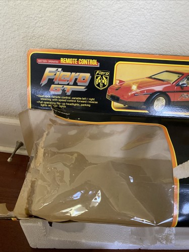 Fiero GT Remote Control Tethered Car Vintage 1980s RC Car Original Box Toy State - Picture 11 of 18