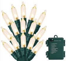 Christmas Light, 33ft Battery Operated String Lights with 100 LED Warm White