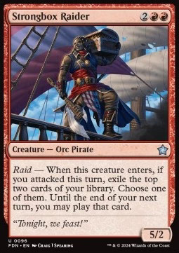 Magic/MTG Strongbox Raider FDN-96 Uncommon Englisch Neu