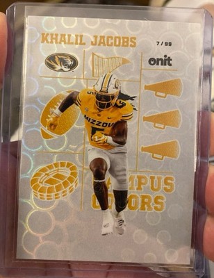 2025 Onit #CC-5 Khalil Jacobs /99 Variation Campus Colors Holo Missouri Tigers